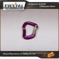 Shiny zinc coated Carabiner and carabiner clip